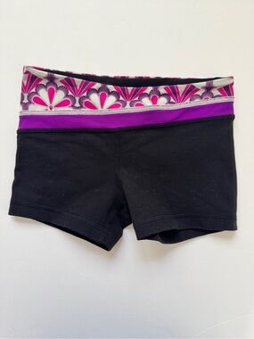 Ivivva Reversible Tumble Shorts Black Athletic Running Workout Activewear Sz 6
